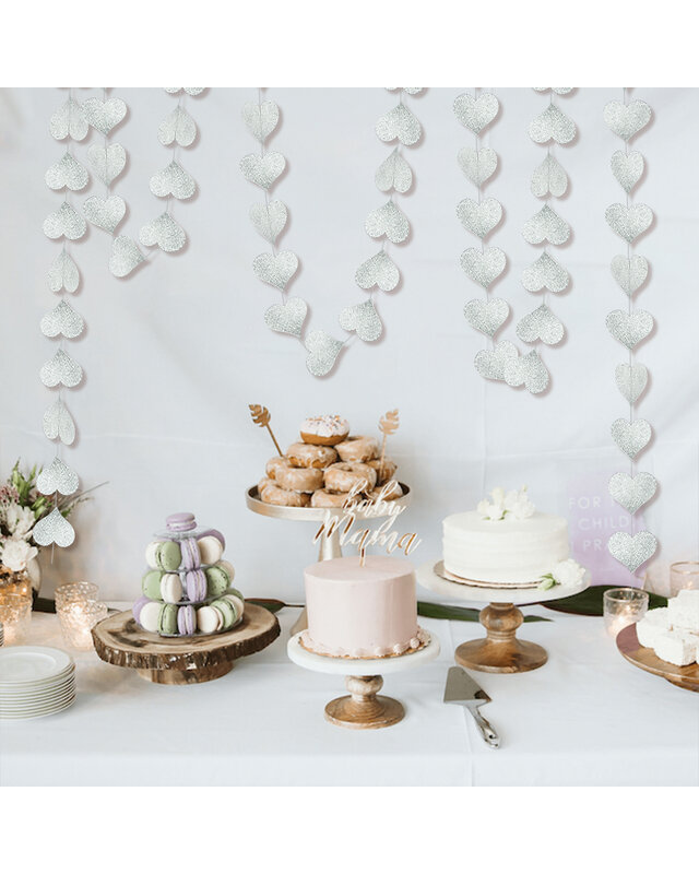 Q2party Hartjes Slinger Zilver Versiering 4 Meter