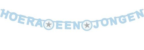 Haza Hoera Een Jongen Letter Slinger 180 Cm