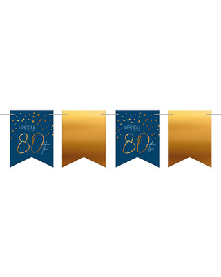 Folat Elegant True Blue Vlaggenlijn 80 Jaar Versiering 6 Meter