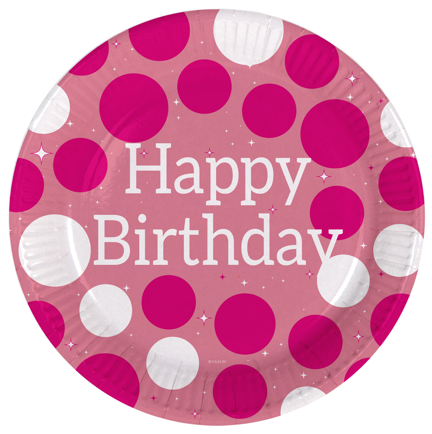 Folat Happy Birthday Papieren Borden 23 Cm 8Stuks