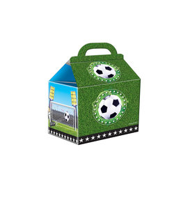 Folat Voetbal Traktatie Doosjes Uitdeeldoosjes 9x9x8 Cm 4 Stuks