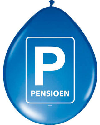 Folat Pensioen Versiering Ballonnen 30 Cm 8 Stuks