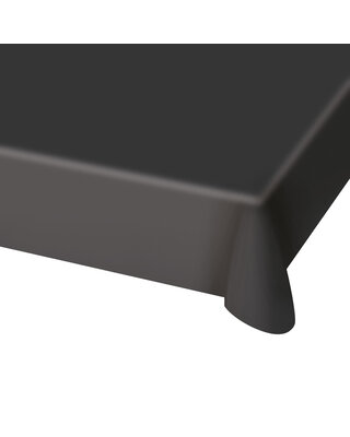 Folat Tafelkleed Zwart Plastic 180 X 130 Cm