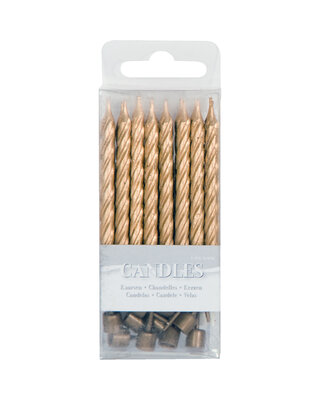 Folat Gouden Taart Kaarsjes 16 Stuks