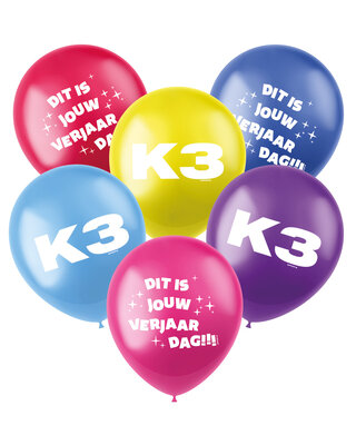 Folat K3 Ballonnen Versiering 30 Cm 6 Stuks