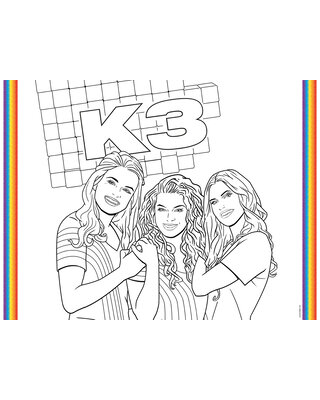 Folat K3 Placemats Kleurplaat Kinderfeestje 6 Stuks