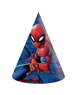 Globos Spiderman Feesthoedjes Kinder Verjaardag 6 Stuks