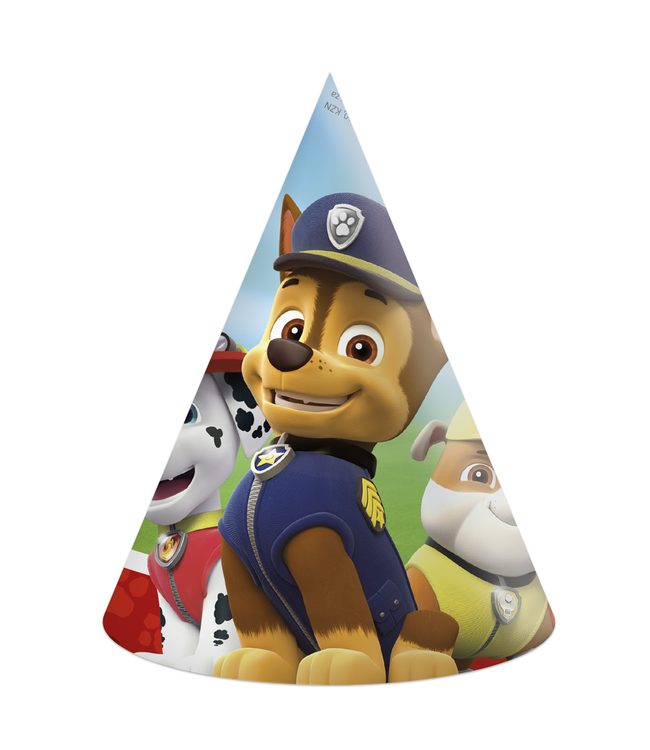 Globos Paw patrol Feesthoedjes Kinder Verjaardag 6 Stuks