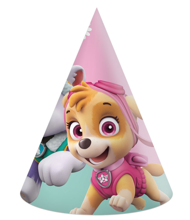 Globos Paw Patrol Skye Feesthoedjes Kinder Verjaardag 6 Stuks