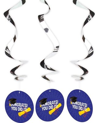 Folat Congrats Geslaagd Swirls 3 stuks