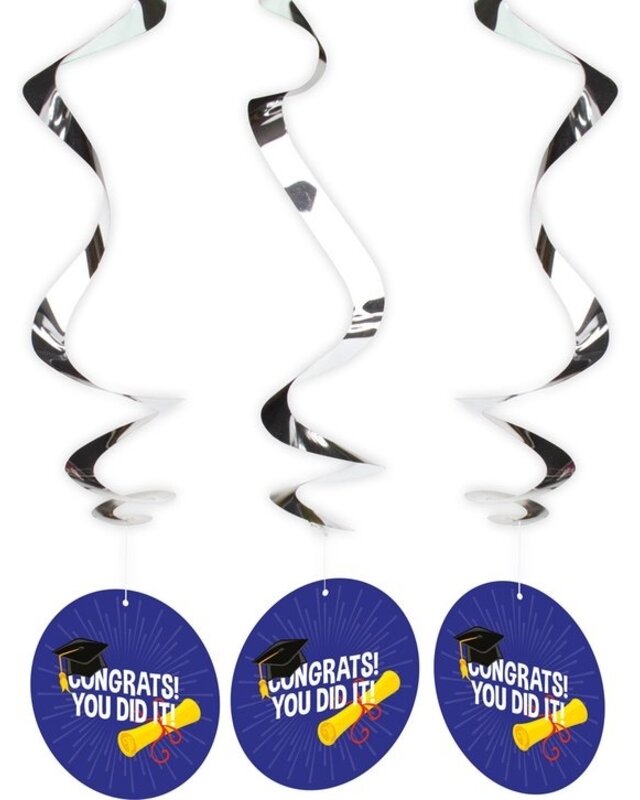 Folat Congrats Geslaagd Swirls 3 stuks