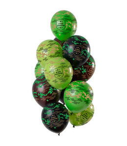 Folat Camouflage ballonnen 12 Stuks