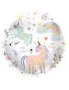 Folat Folieballon Unicorn Regenboog 45cm
