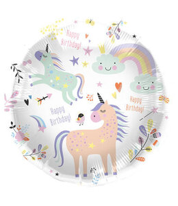 Folat Folieballon Unicorn Regenboog 45cm