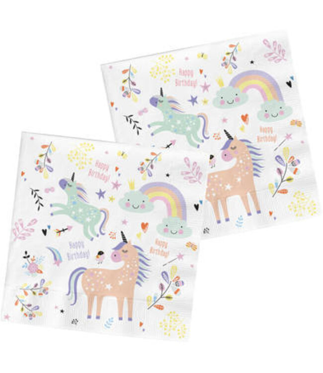 Folat Unicorn Regenboog Servet