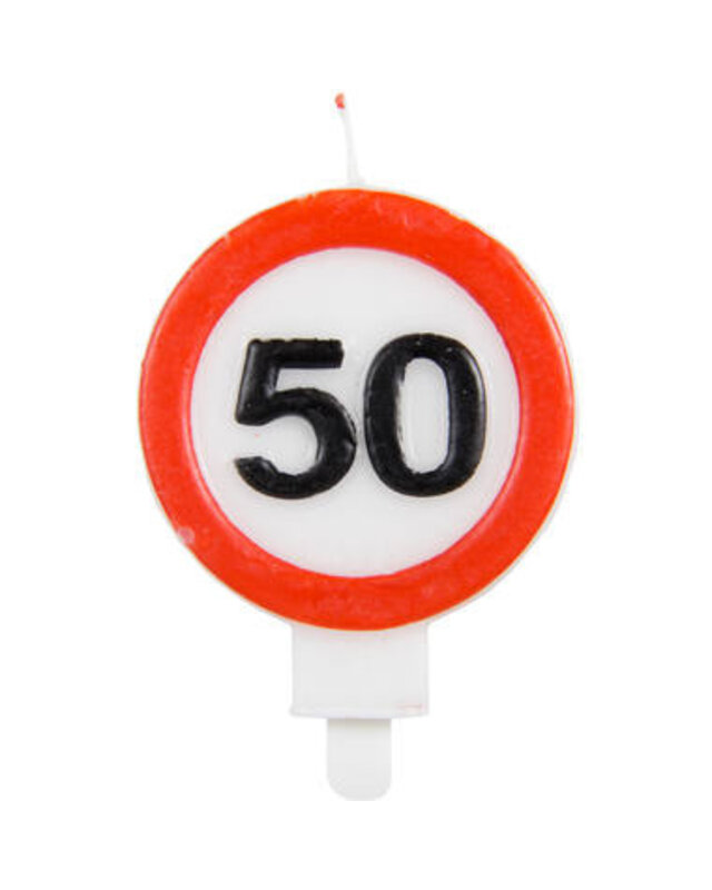 Folat Kaars verkeersbord 50 Jaar