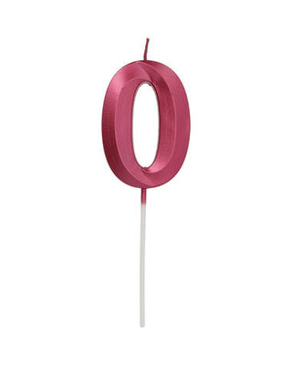 Folat Kaars Metallic roze 0 Jaar