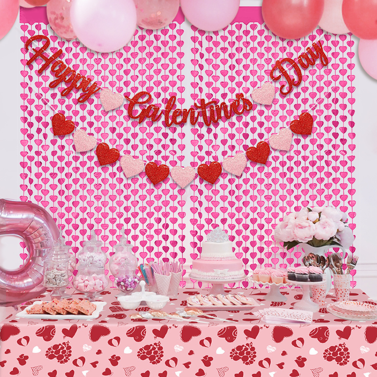 Tafelkleed valentijn Va-ta-2 - 2 stuks