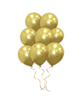 Q2party Gouden chrome Ballonnen 34 Cm 100 Stuks