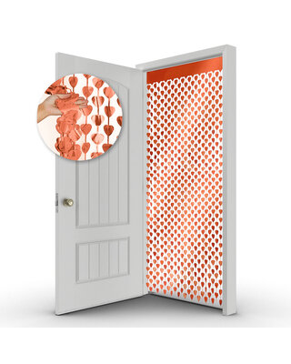 Folat Deurgordijn Hartjes Rose Goud Versiering 100 X 200 Cm