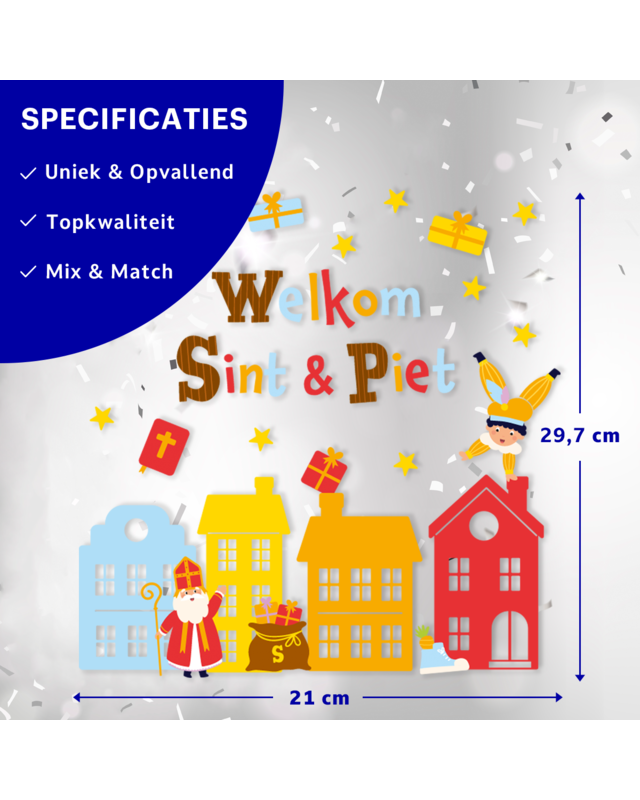 BTH Paperdreams Sint raamsticker