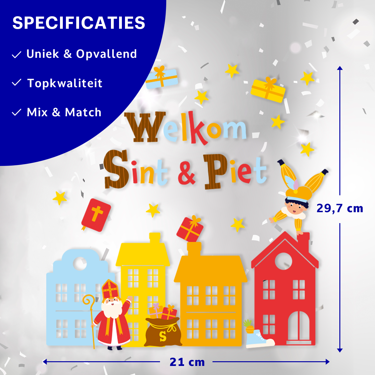 BTH Paperdreams Sint raamsticker