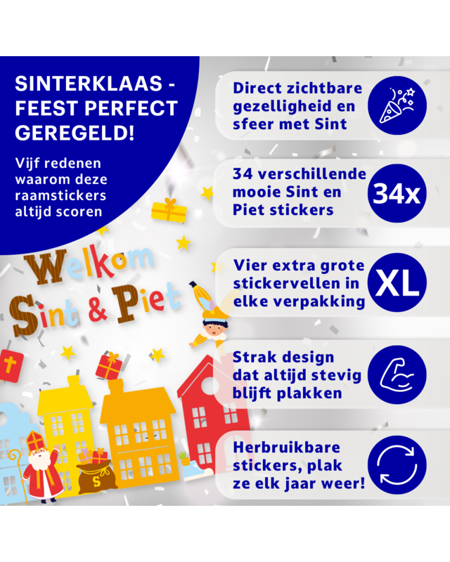 BTH Paperdreams Sint raamsticker