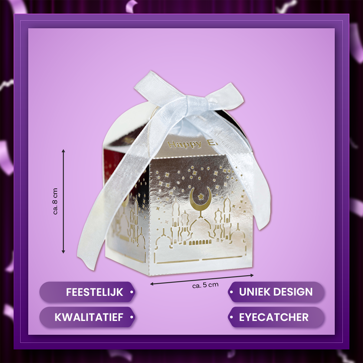 Q2P Eid Mubarak Box Zilver