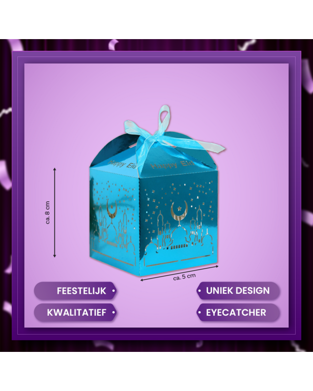 Q2P Eid Mubarak Box blauw