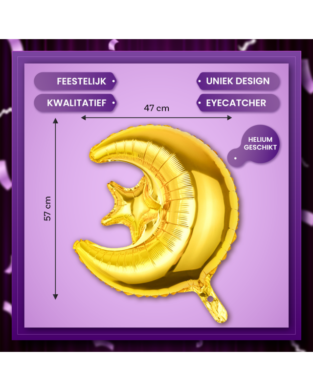 Q2P Eid Mubarak Folieballon Goud
