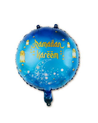 Q2P Eid Mubarak Folieballon Lichtblauw
