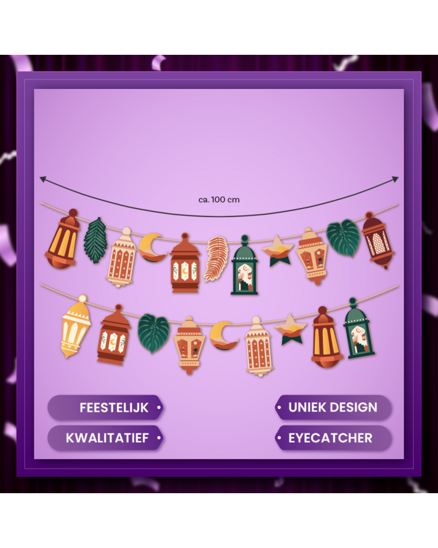 Q2P Eid Mubarak Slinger Vormpjes