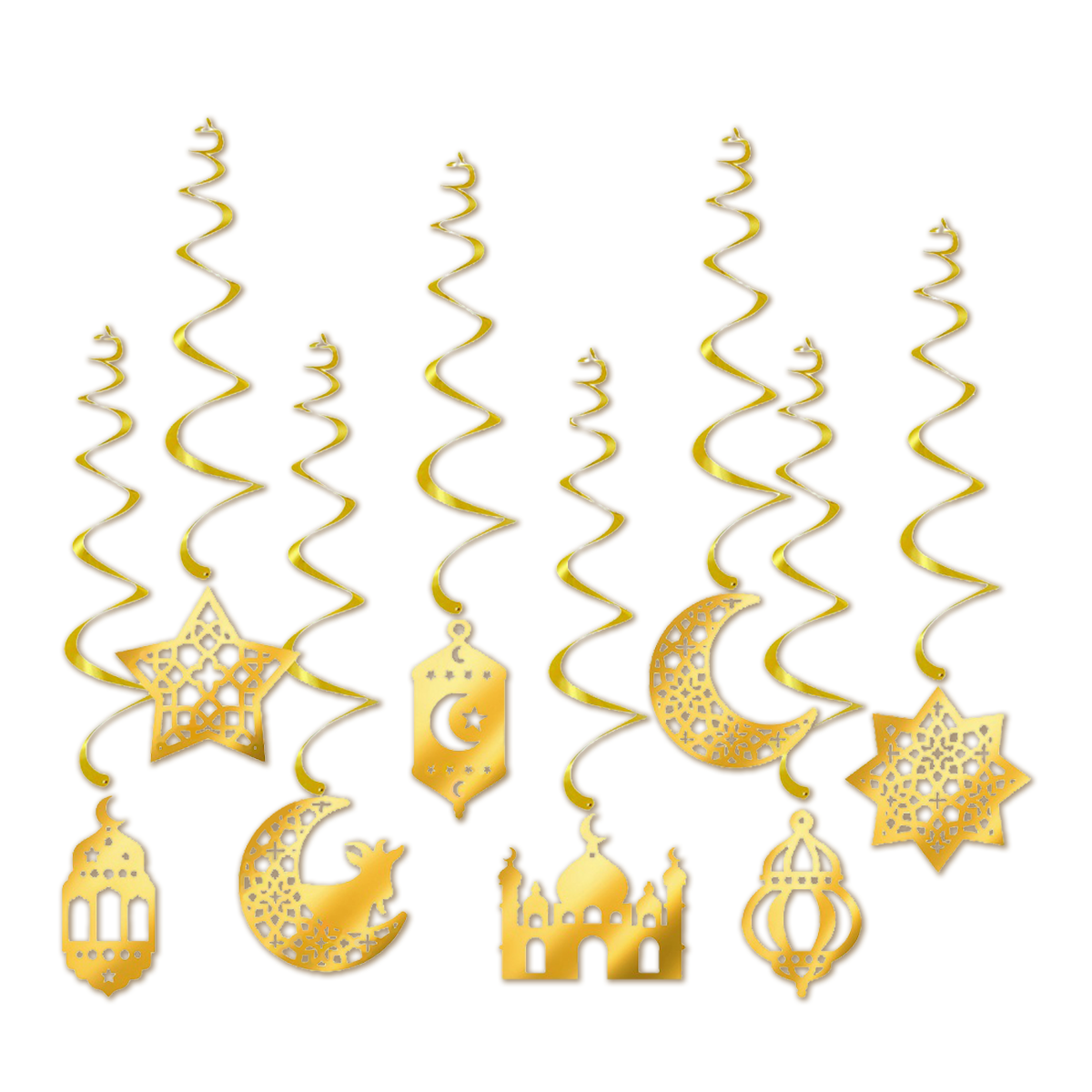 Q2P Eid Mubarak Swirl Goud