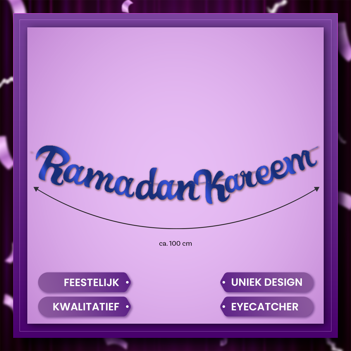 Q2P Eid Ramadan Slinger Blauw