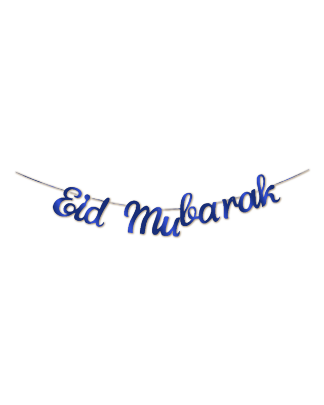 Q2P Eid Mubarak Slinger Blauw