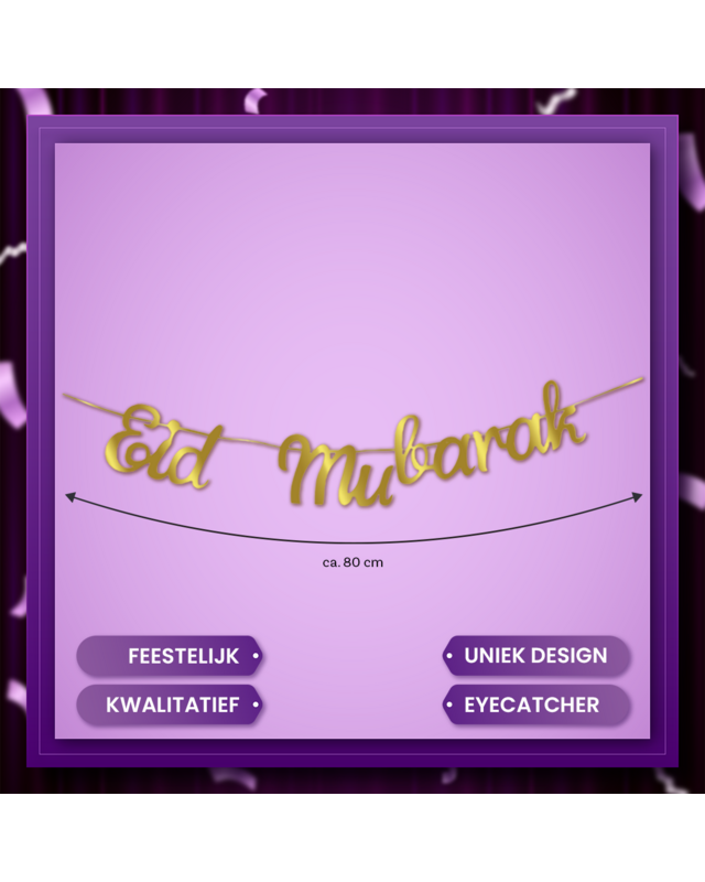 Q2P Eid Mubarak Slinger Goud