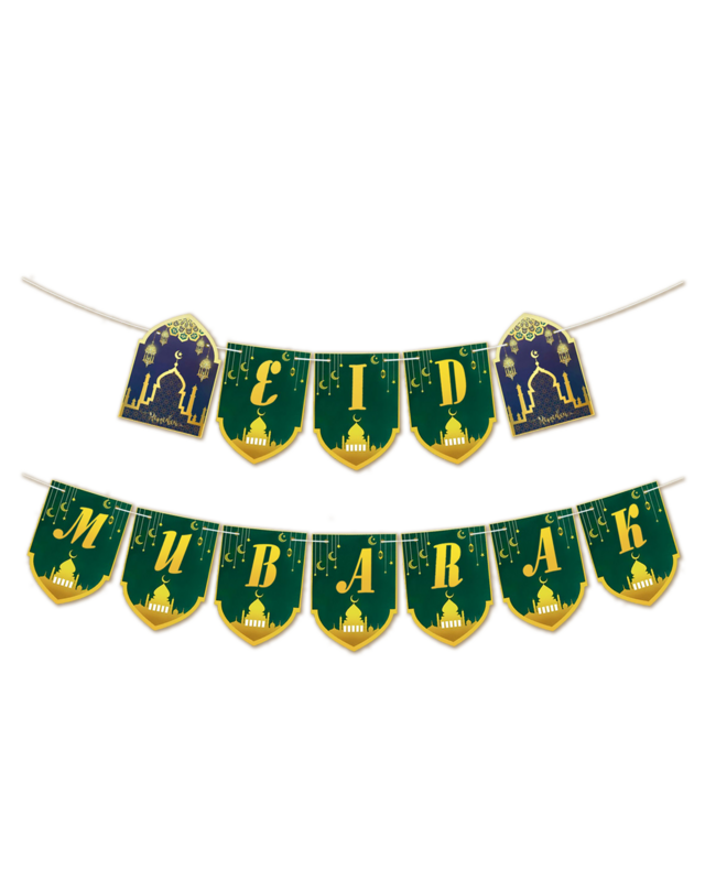 Q2P Eid Mubarak Slinger Groen goud