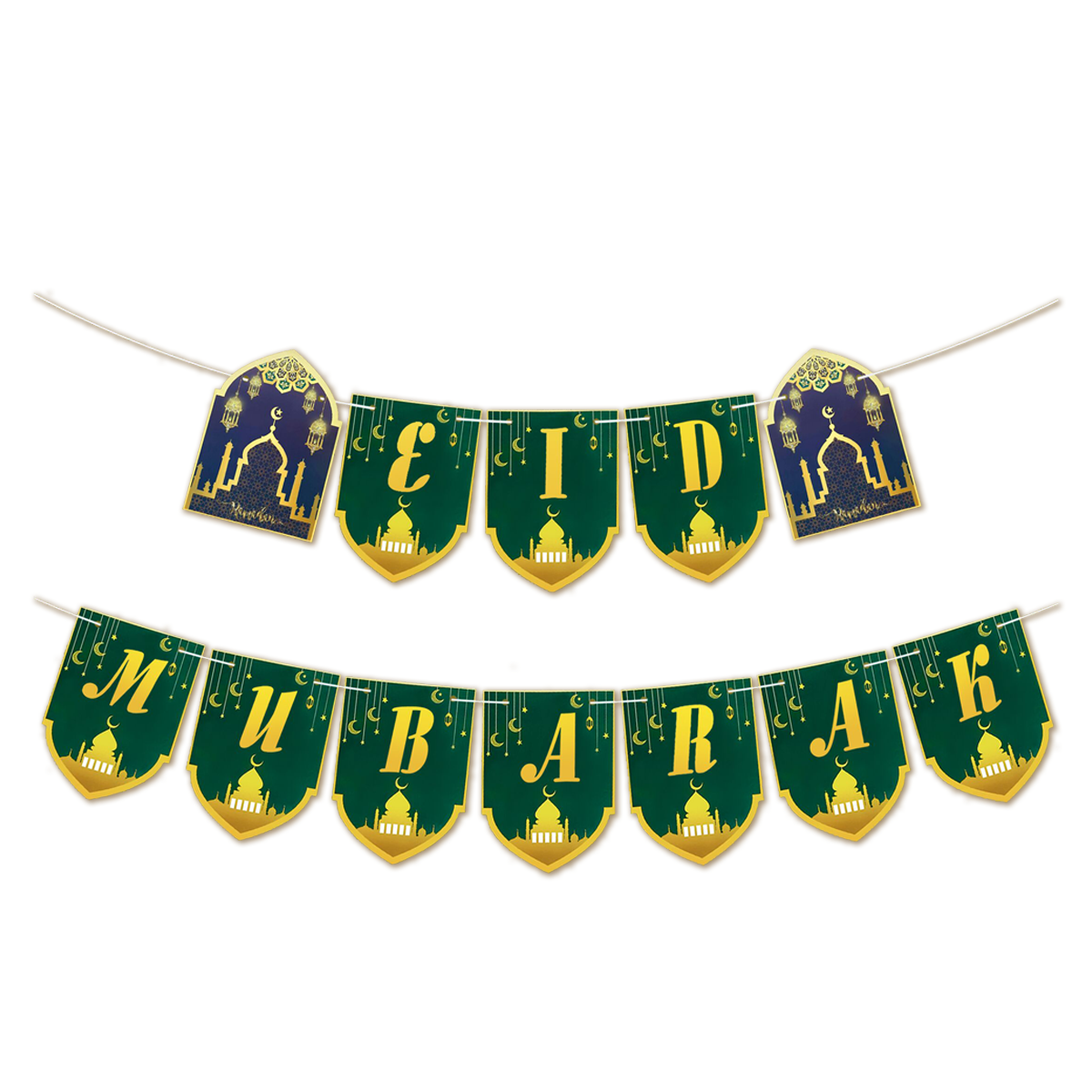 Q2P Eid Mubarak Slinger Groen goud