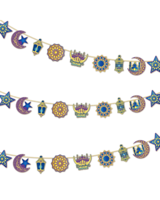 Q2P Eid Mubarak Slinger Glitter goud