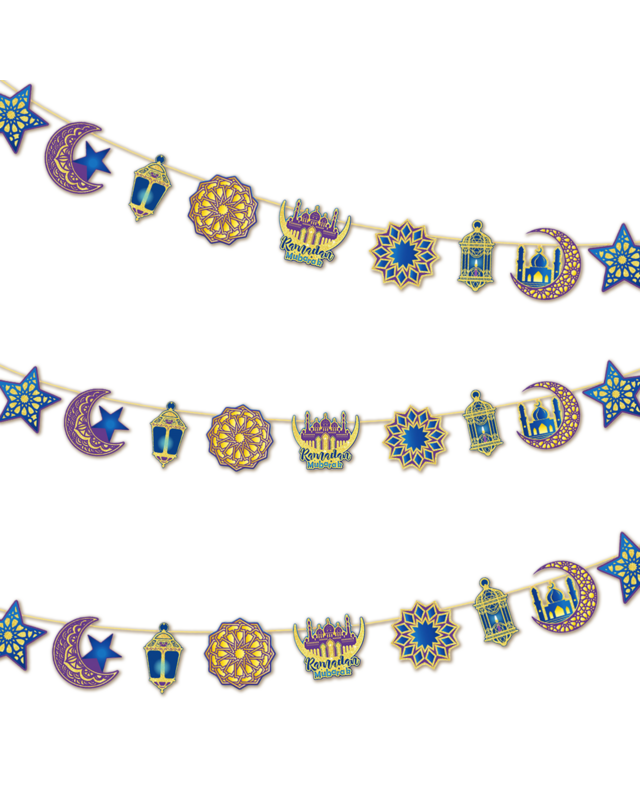 Q2P Eid Mubarak Slinger Glitter goud