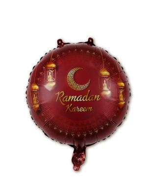 Q2P Eid Mubarak Folieballon Rood