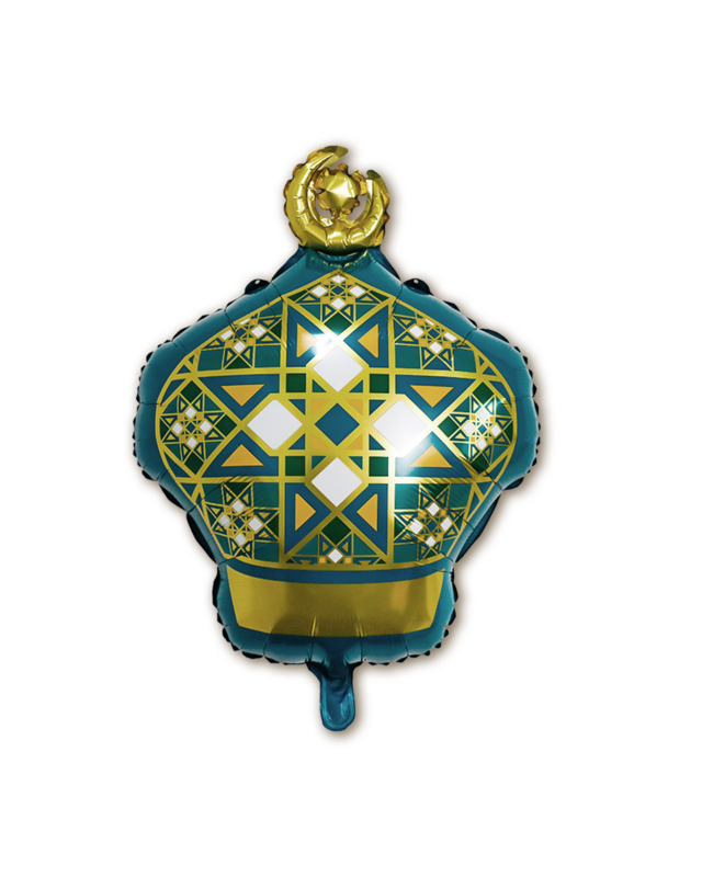 LUQ Eid Mubarak Folieballon Groen Goud