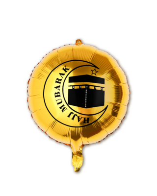 LUQ Eid Mubarak Folieballon Goud Rond