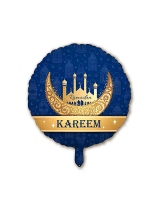 LUQ Eid Mubarak Folieballon Blauw