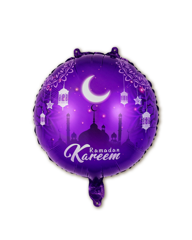 LUQ Eid Mubarak Folieballon Paars