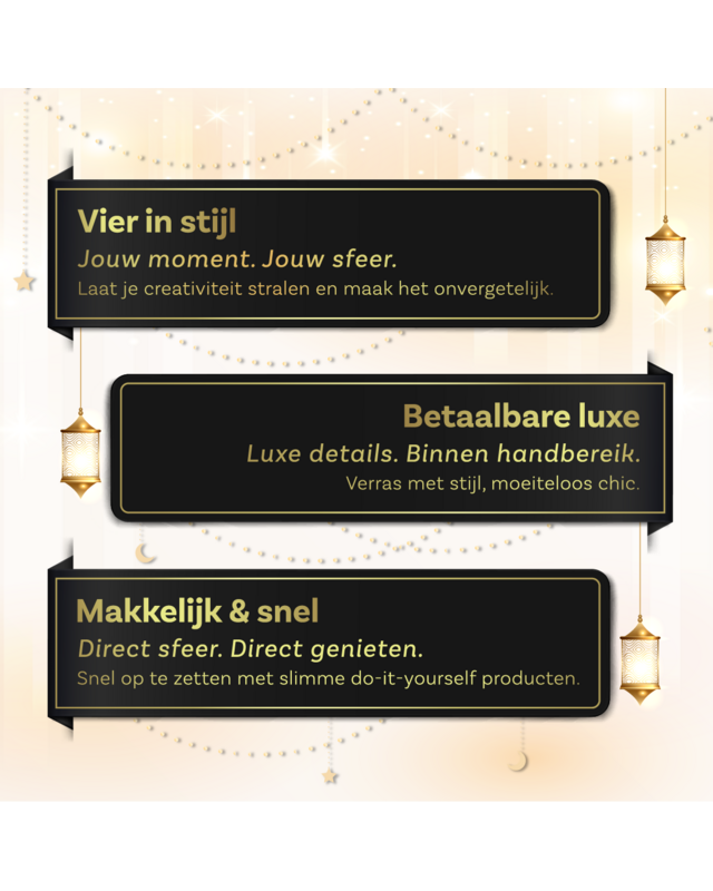 LUQ Eid Mubarak Slinger Groen Goud