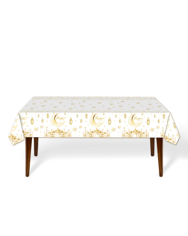 LUQ Eid Mubarak Tafelkleed Goud Wit