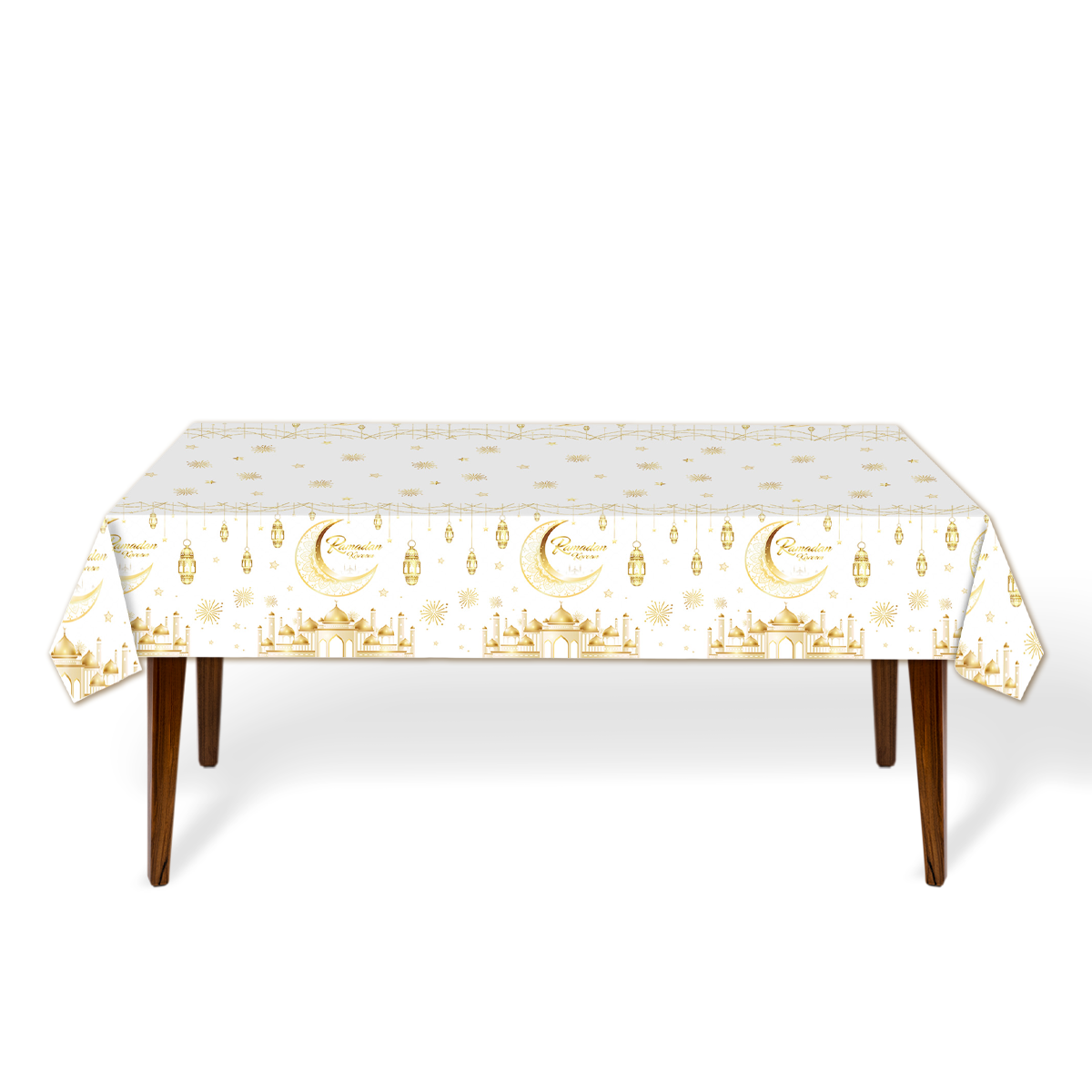 LUQ Eid Mubarak Tafelkleed Goud Wit
