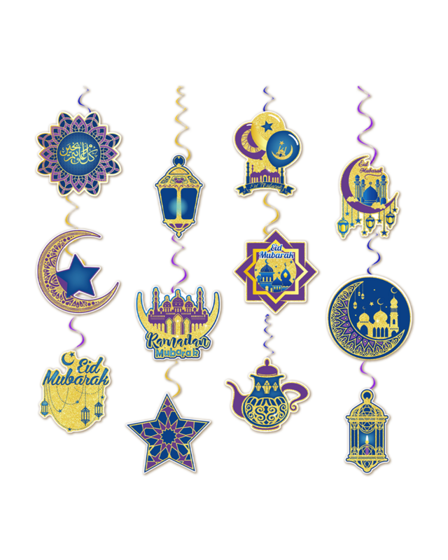 LUQ Eid Mubarak Swirl Multi Kleur