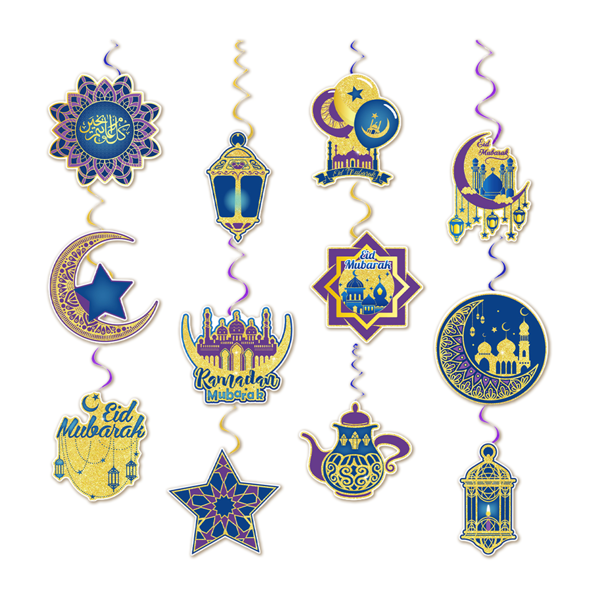 LUQ Eid Mubarak Swirl Multi Kleur